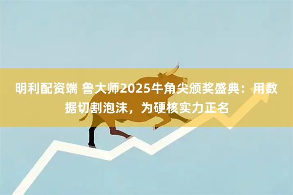明利配资端 鲁大师2025牛角尖颁奖盛典：用数据切割泡沫，为硬核实力正名