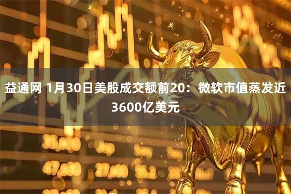 益通网 1月30日美股成交额前20：微软市值蒸发近3600亿美元