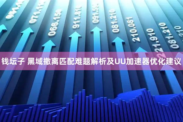 钱坛子 黑域撤离匹配难题解析及UU加速器优化建议