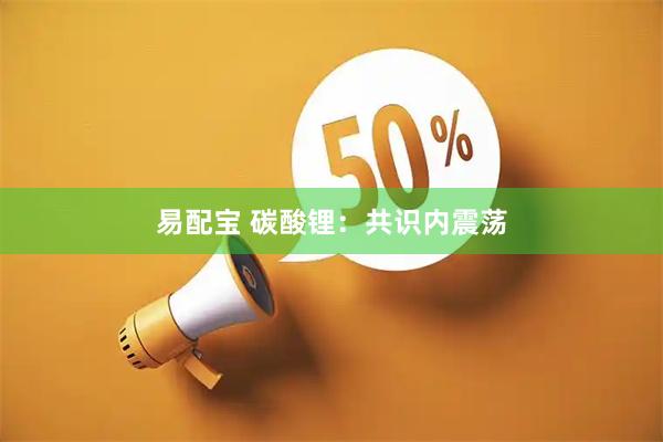 易配宝 碳酸锂：共识内震荡